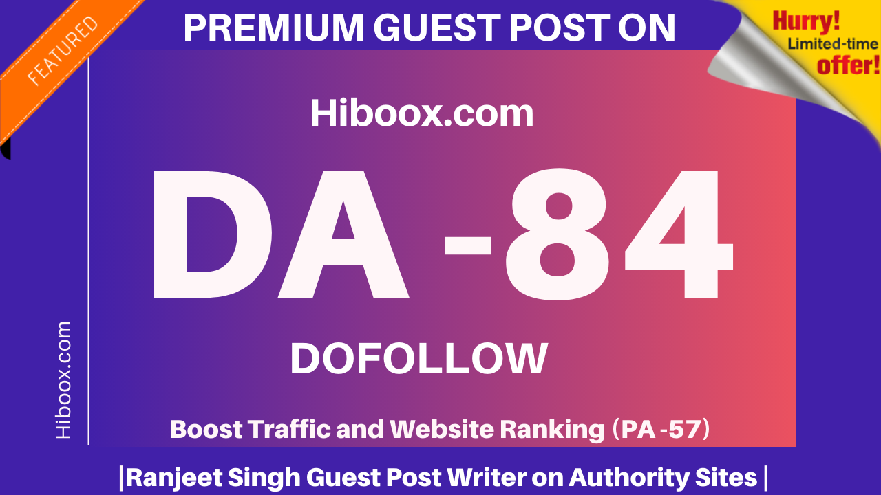 Publish a High Quality guest post on Hiboox. com Hibo...
