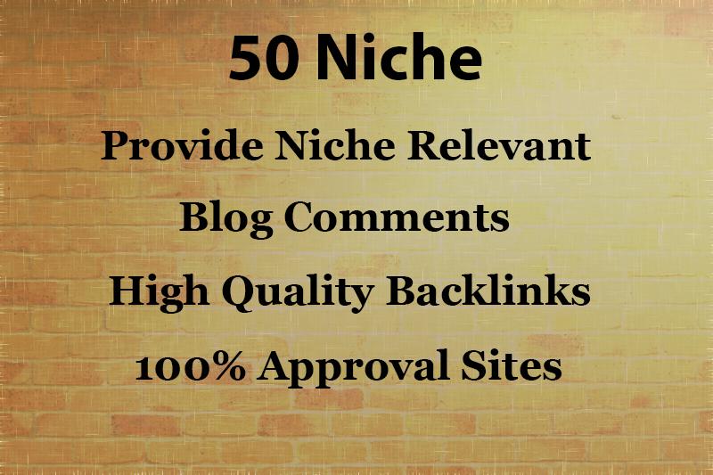 Provide 50 Niche Relevant Blog Comments