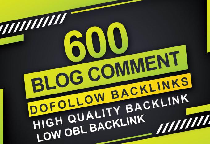Will Make 600 manual Blog Comment Backlinks DA