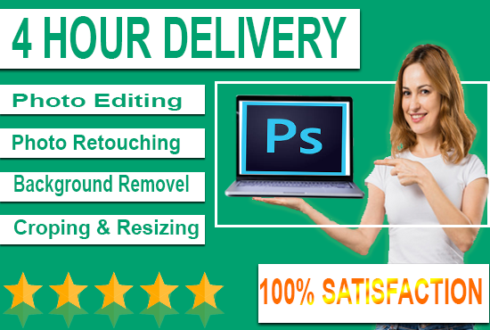 I will do photoshop editing and photo Retouching