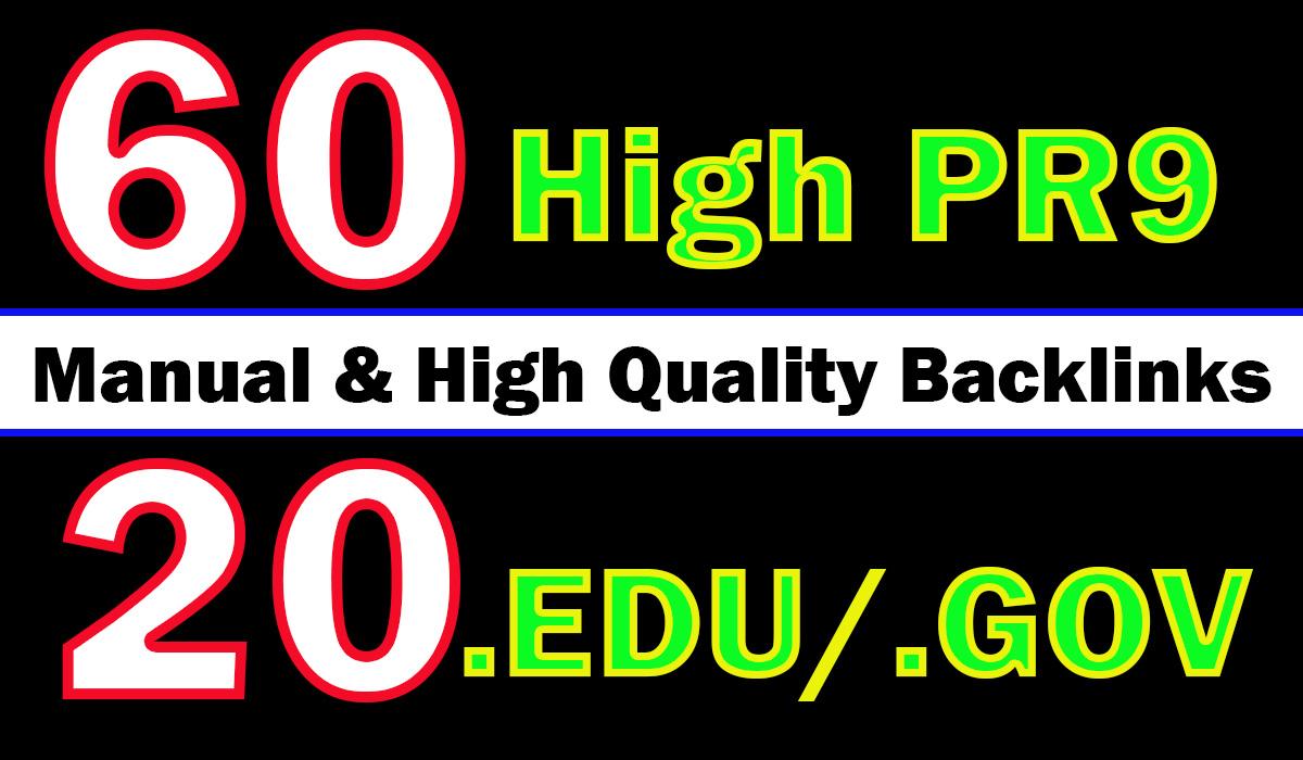 Manually Create 80 Backlinks which include 60 PR9+20 ...