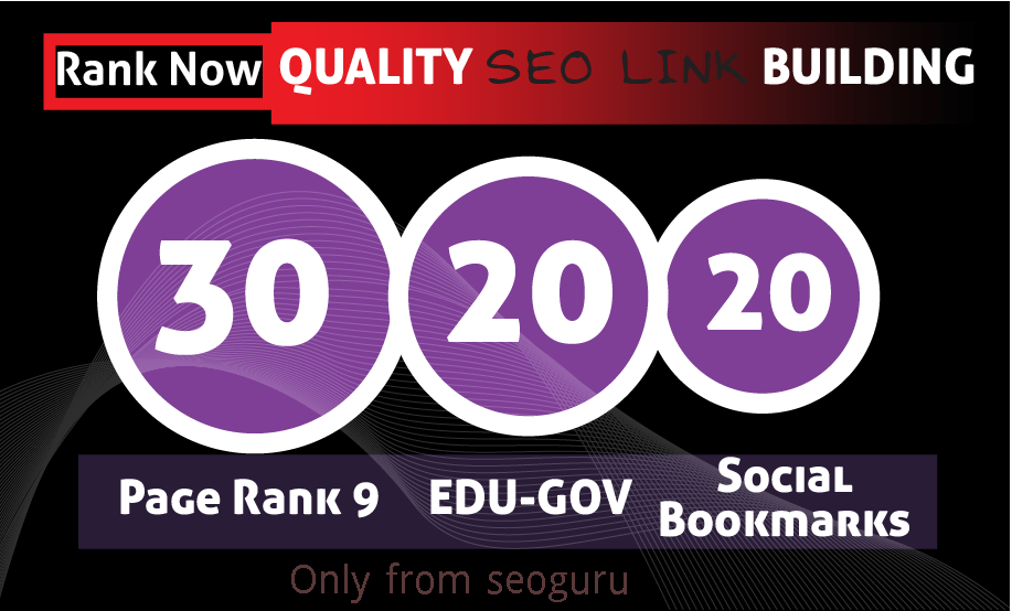 30 Pr9 + 20 Edu - Gov + 20 social Bookmark High Pr SE...