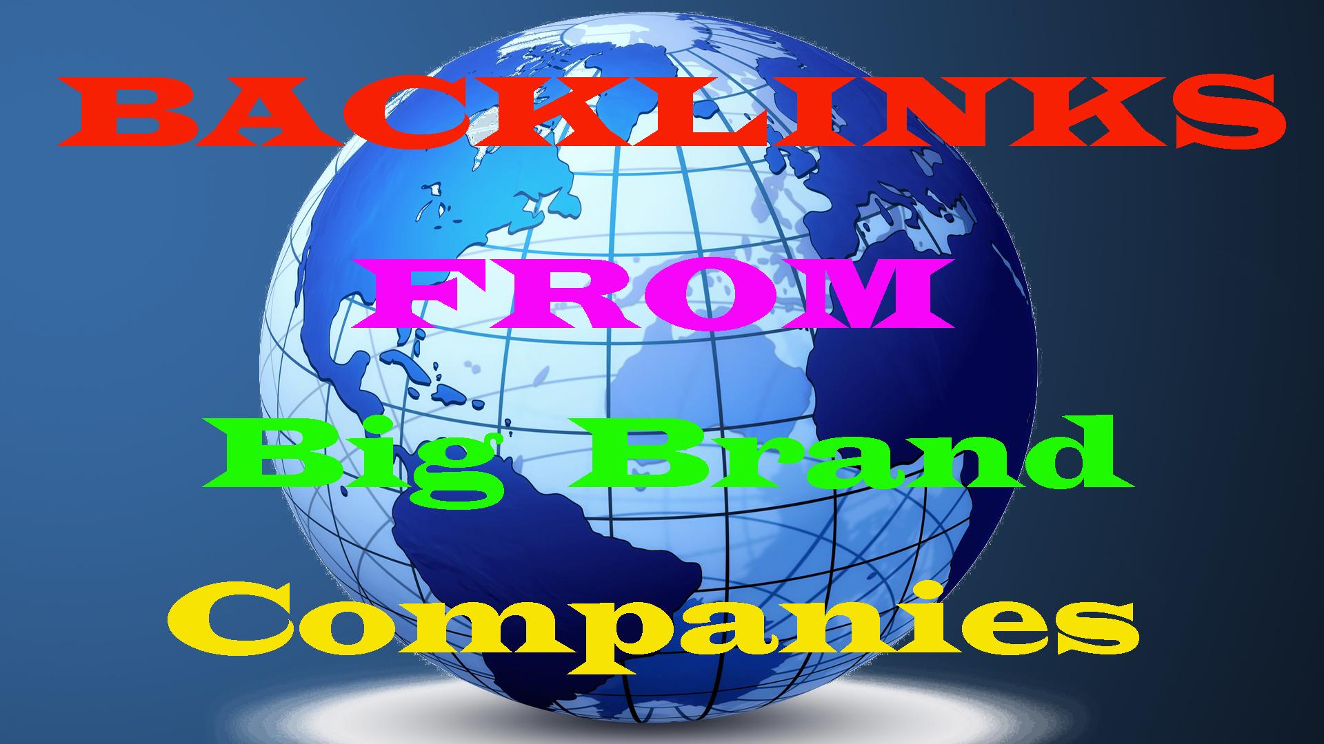 Latest & Manually Backlinks From Big Brand Compan...
