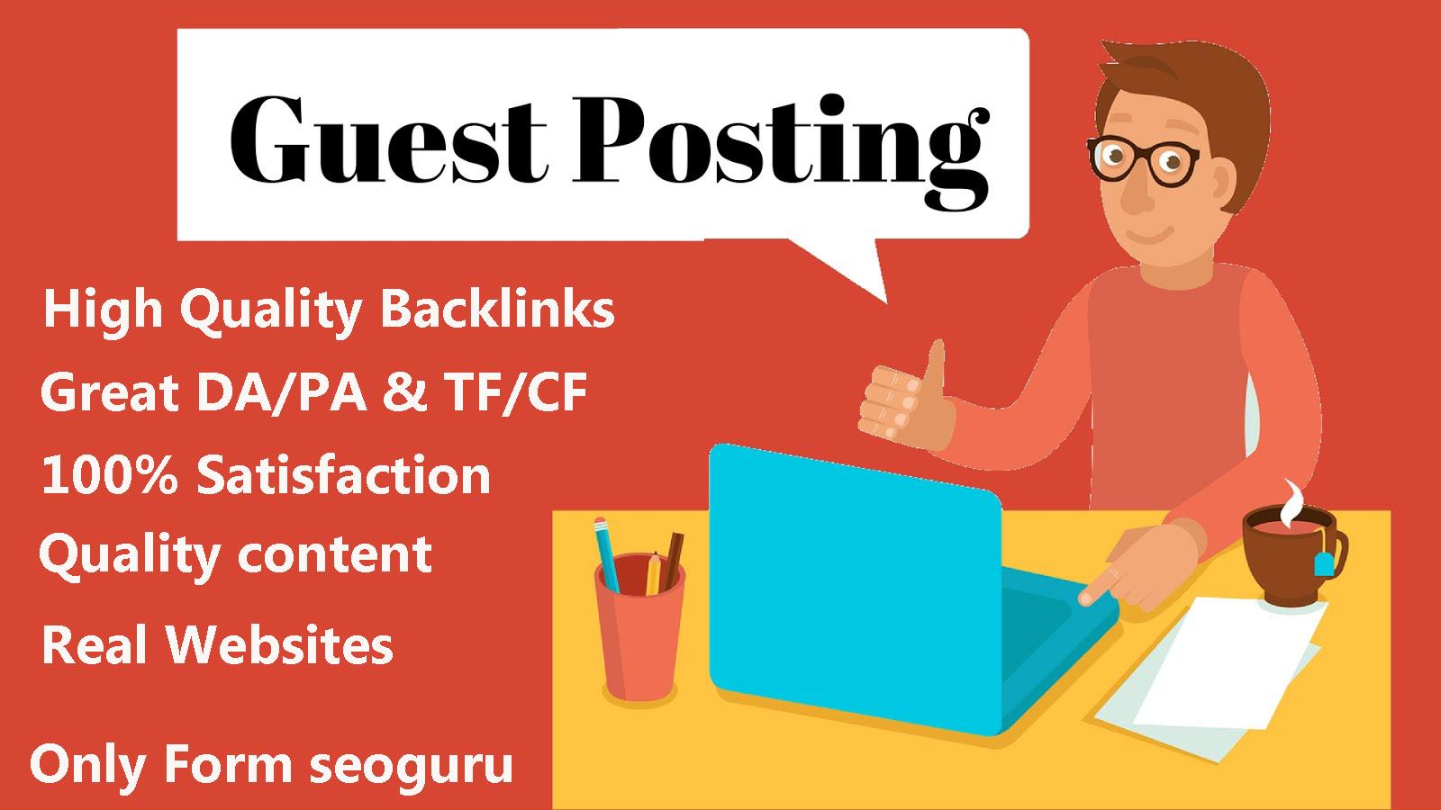 I can do 5 Guest post very low cost High DA Site-