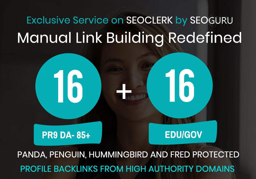 16 Pr9 + 16 Edu - Gov High Pr SEO Authority Backlinks...