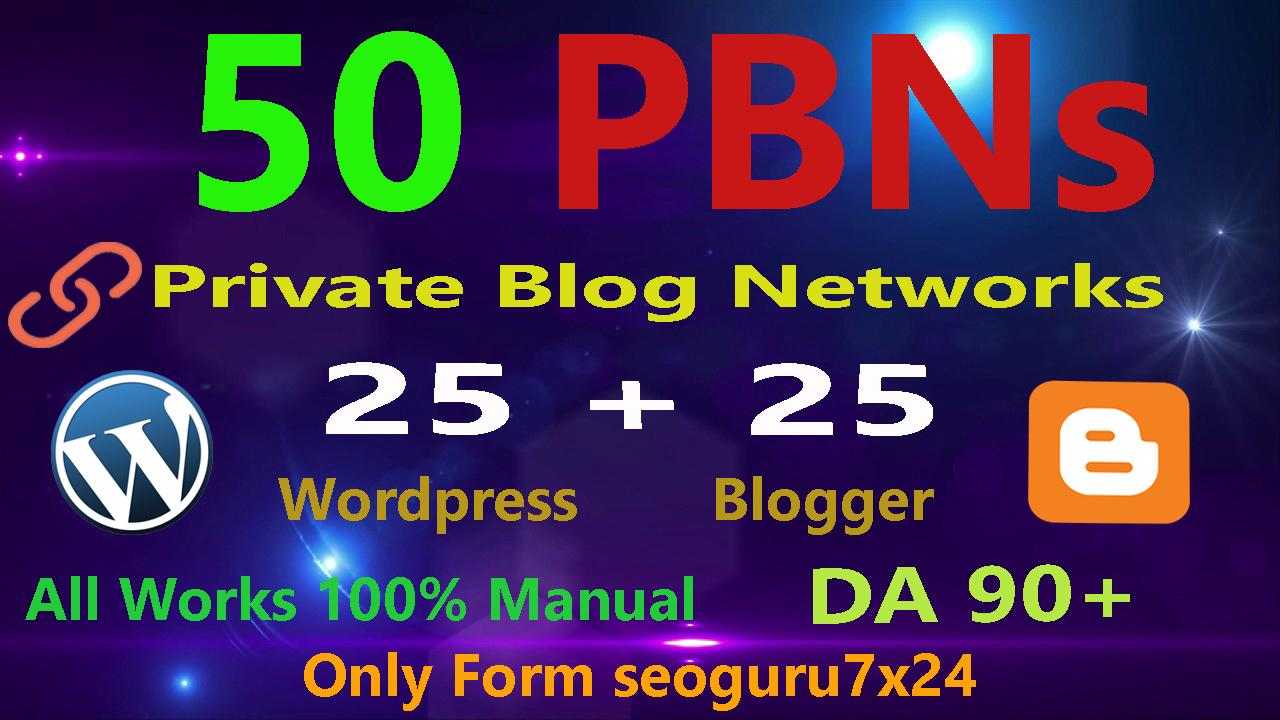 I will Manually Do-50 PBN POSTs Blogger and WordPress...