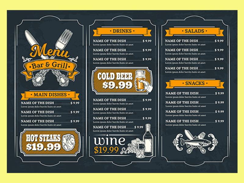 design creative and awesome restaurant menu superbly