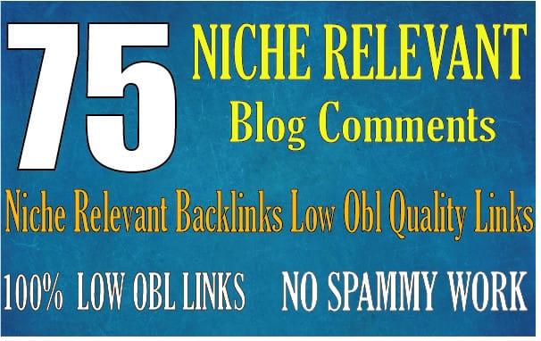 Create Manually 75 Niche relevant blog comments backl...