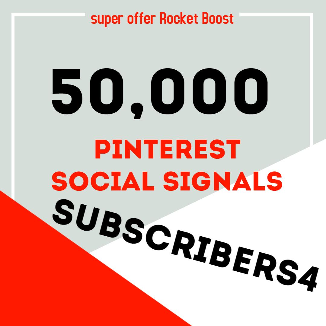 Rocket Delivery 50,000 Pinterest Share Social Signals...