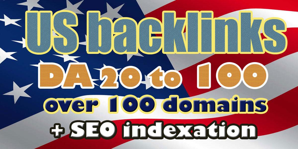 Make 100 USA Based backlinks high domain authority be...