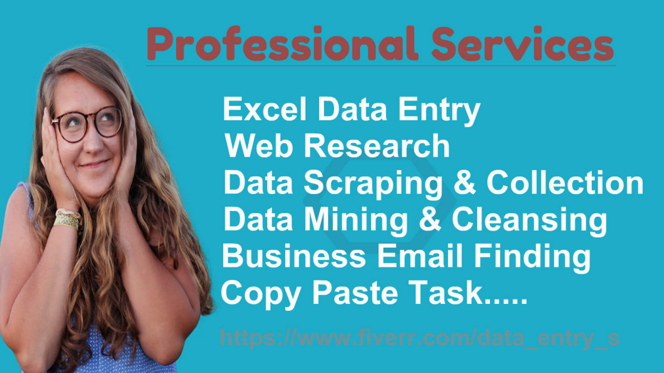 Data entry, copy paste, data mining, web research ...