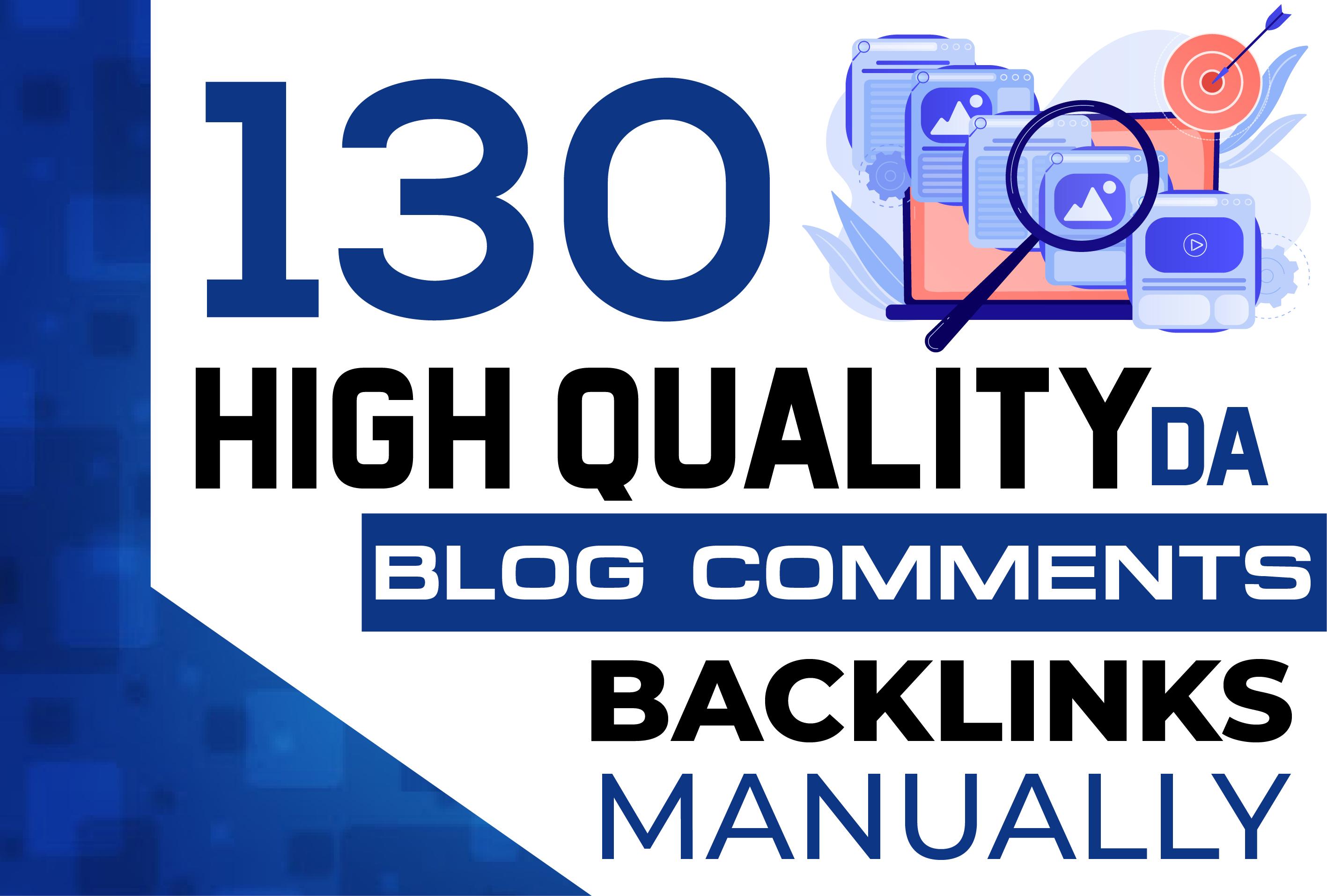 130 dofollow blog comment quality backlinks
