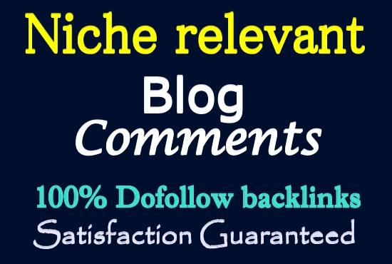 Get 20 HQ Niche Relevant Blog Comments Backlinks