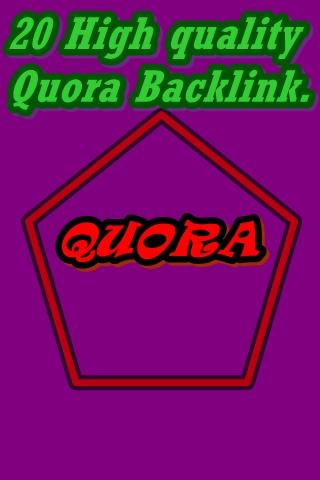 Get Traffic with high quality quora answer.