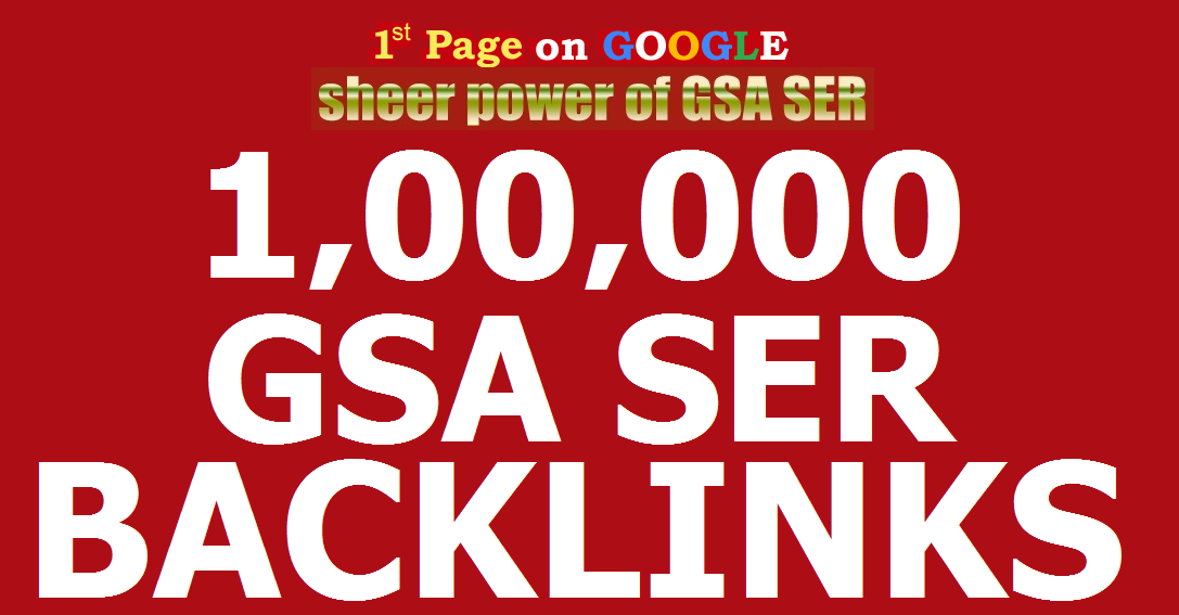 1 Million GSA Backlinks for Faster Google Ranking, L...