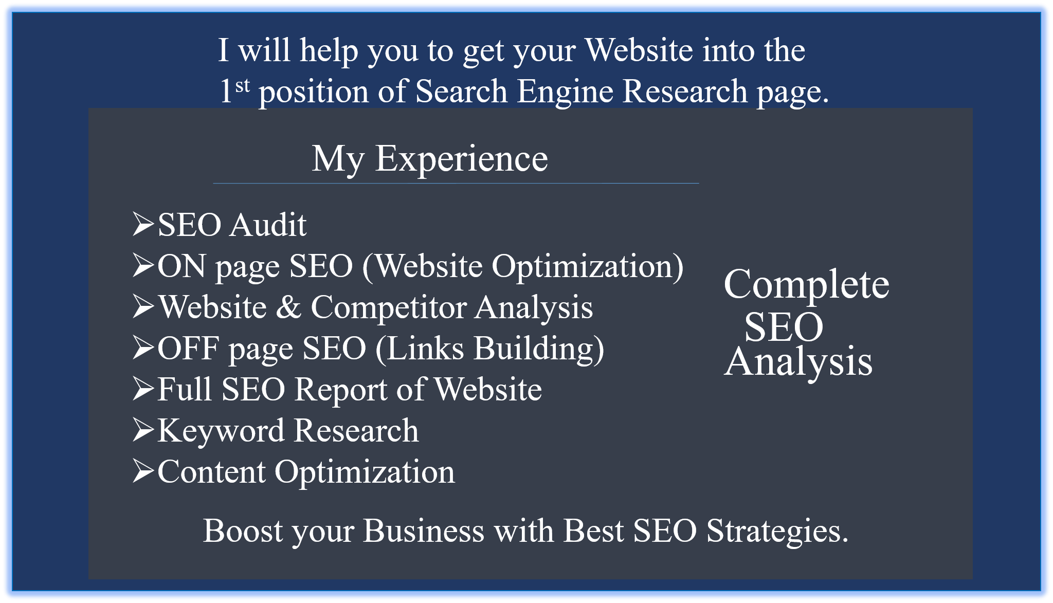 Complete SEO Audit Report of your Website