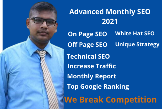 Monthly SEO Service with High Quality Backlinks for G...