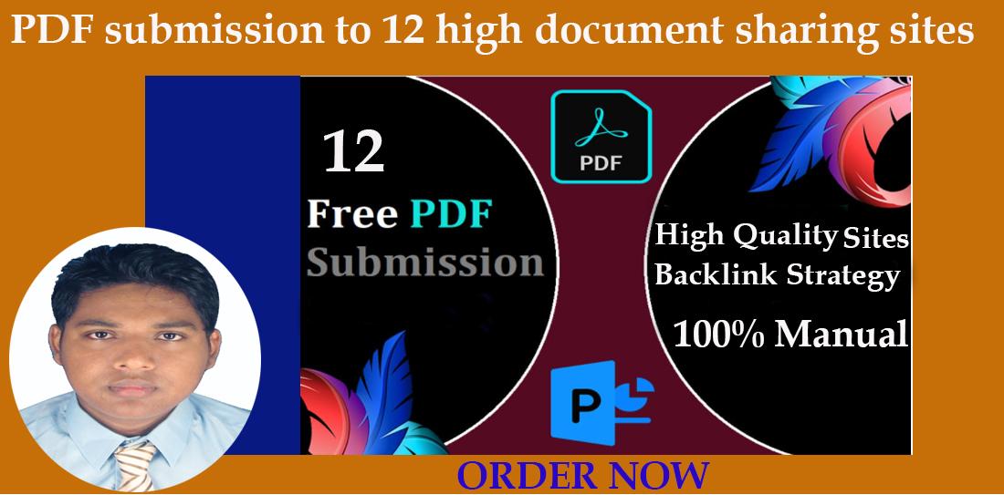 Manually pdf submission in 12 high PR doc sharing sit...