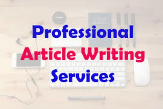 well researched and 500 word quality article or blog