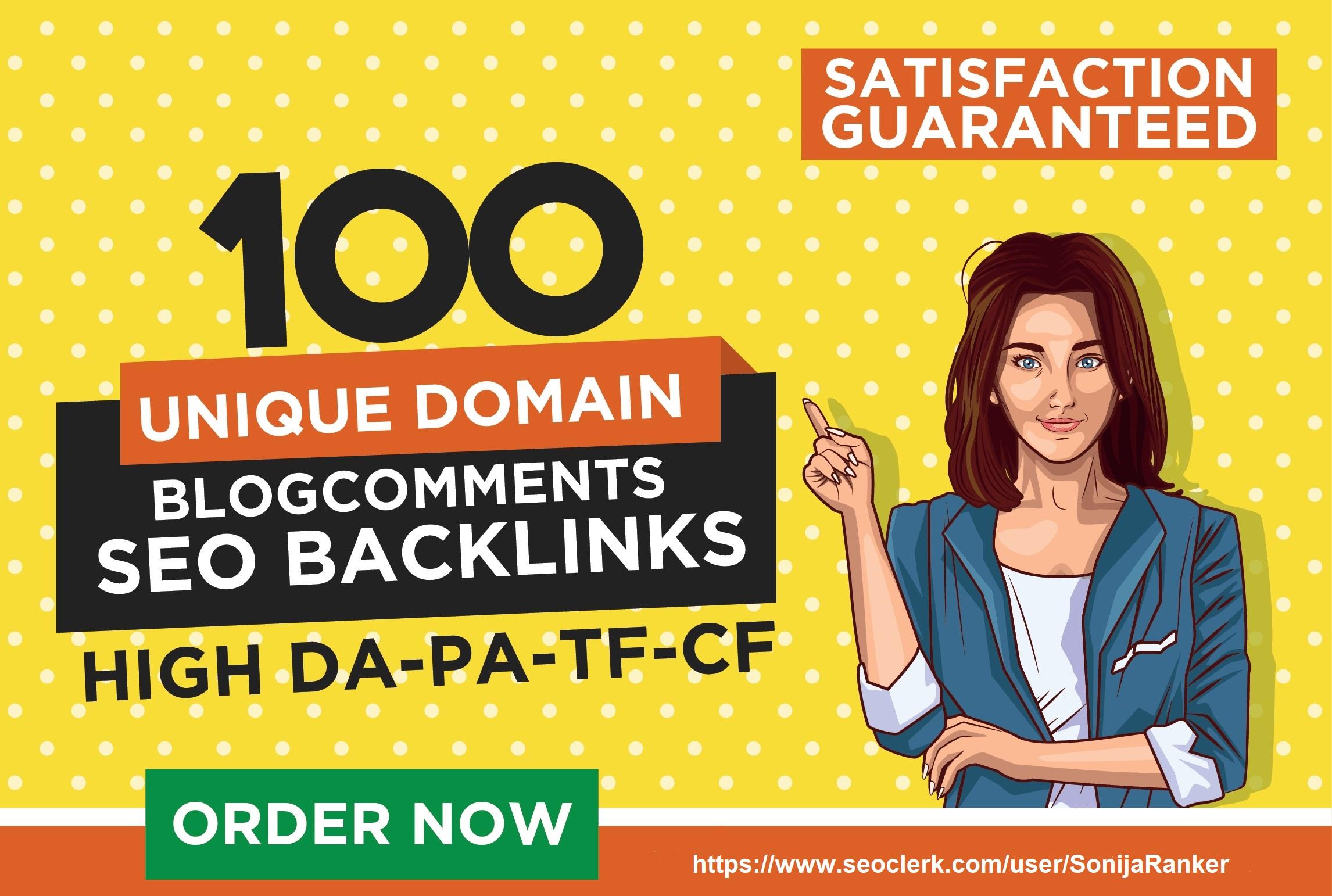 I Will Provide 100 Unique Domain Dofollow Blog Commen...