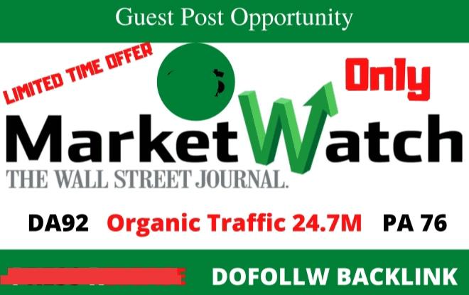 I will publish guest post on marketwatch da92 with do...