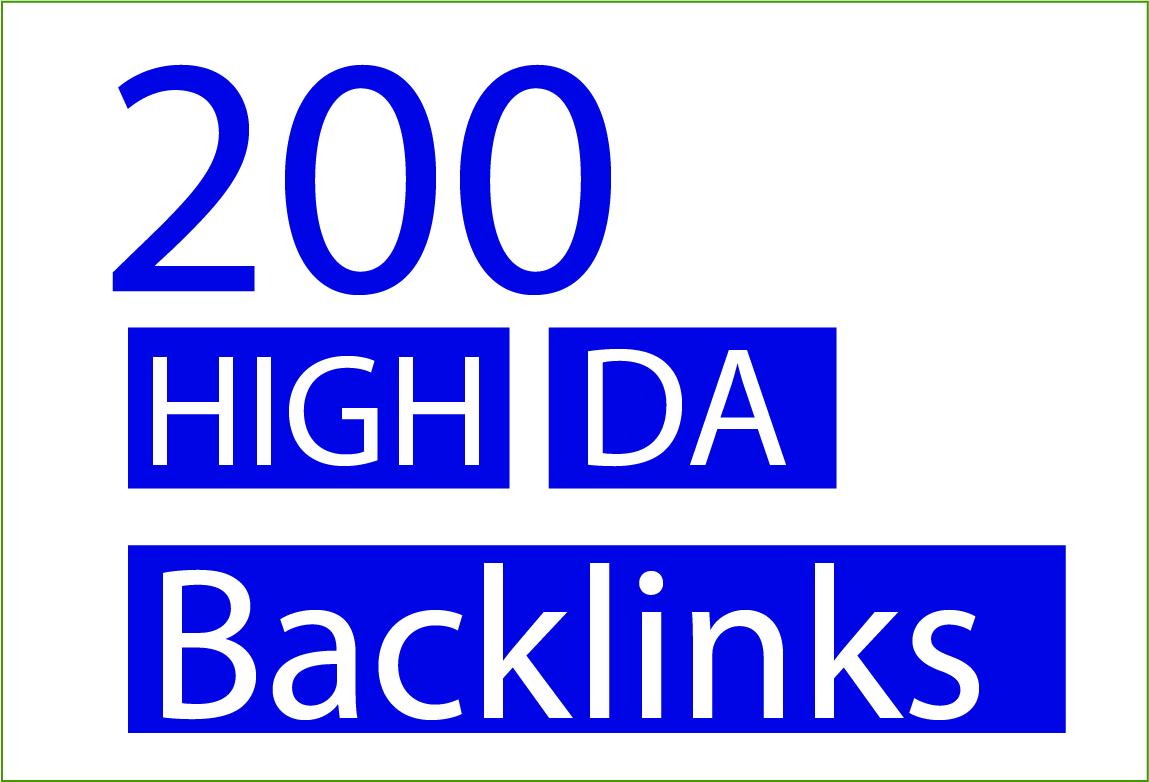 Provide 200 High Da Backlinks Service For Your SEO Se...