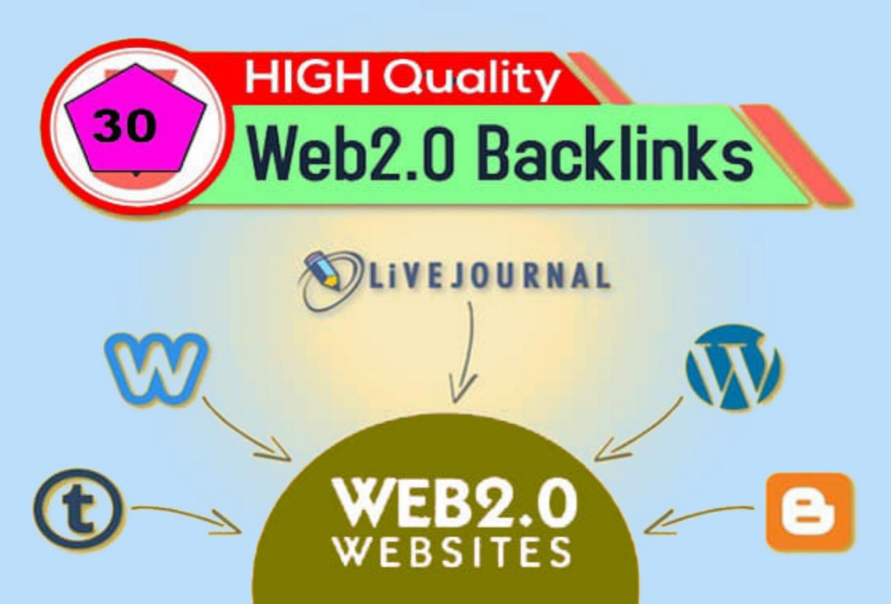 30 web 2.0 BACKLINKS with high da pa