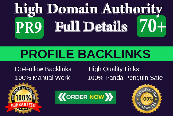 manually create10 pr9 da 70 + SEO dofollow backlinks ...