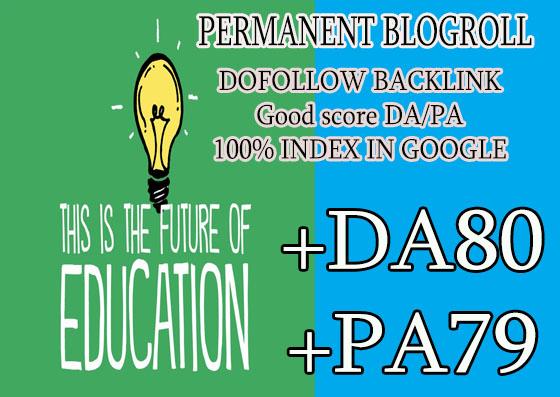 Give your backlink on da80x6 EDUCATION blogroll dofol...