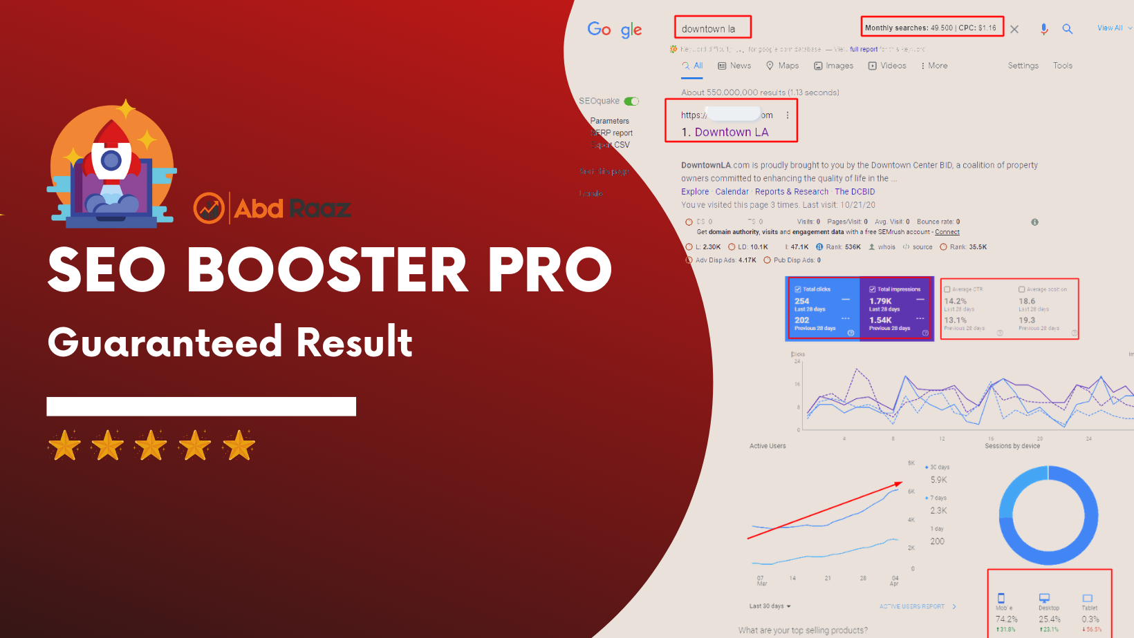 Boost Your Ranking With SEO Booster Pro and gain mass...