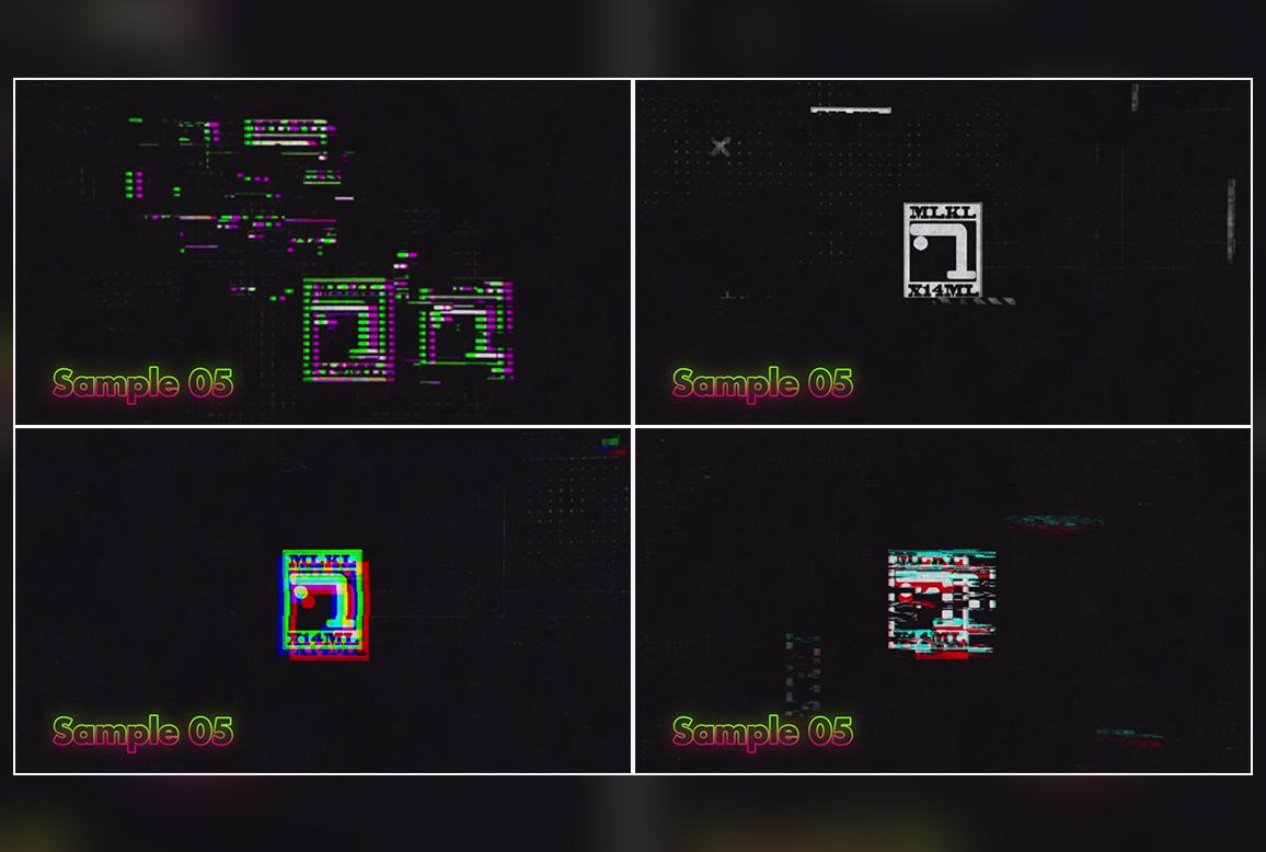 i'll create glitch effects intro logo or text 24h