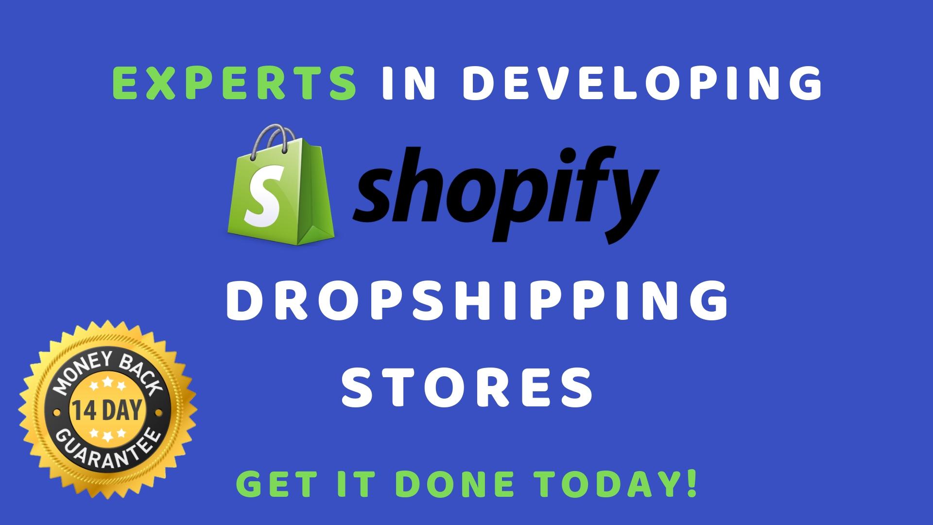 Design a Professional Ecom Shopify Web Store Making 5...