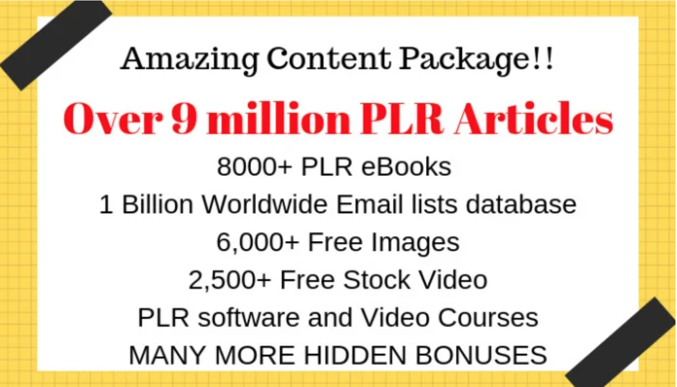 I will send 9 million plr articles, ebooks, images ...
