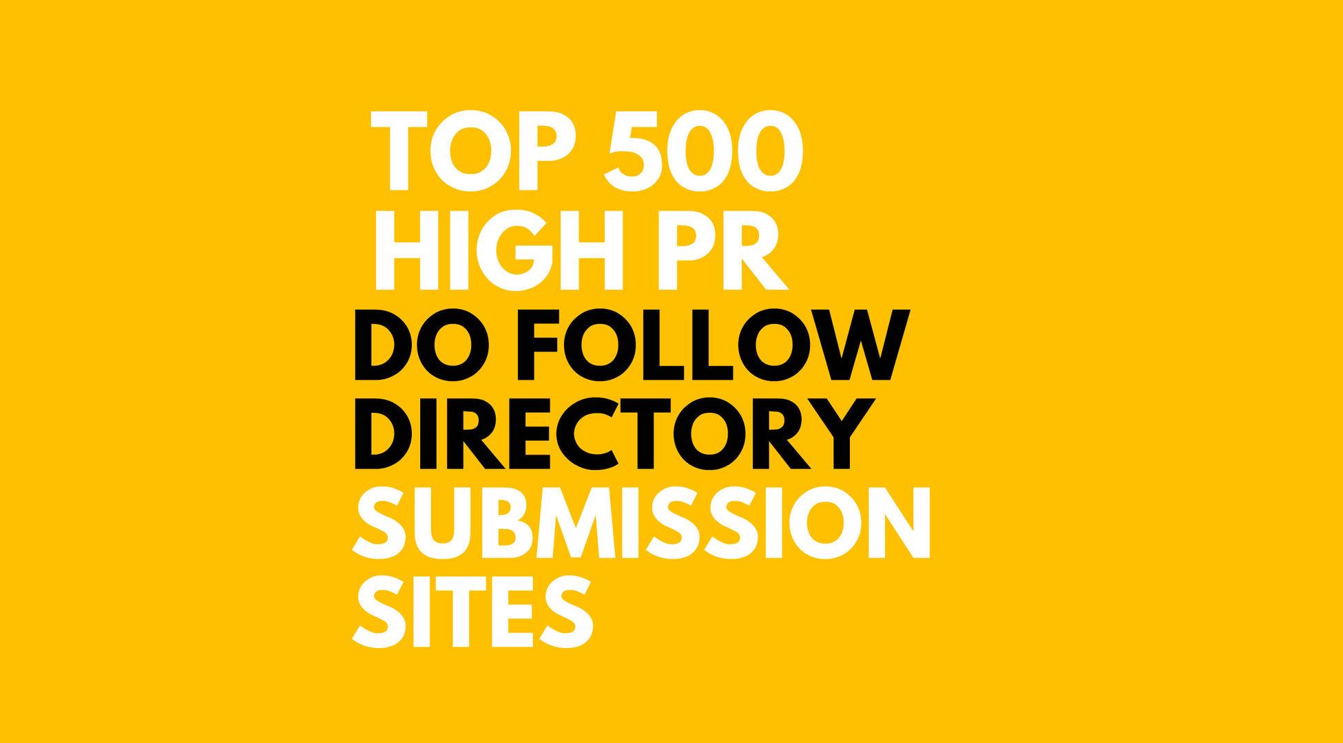 500 Directory submission manually for your site in le...