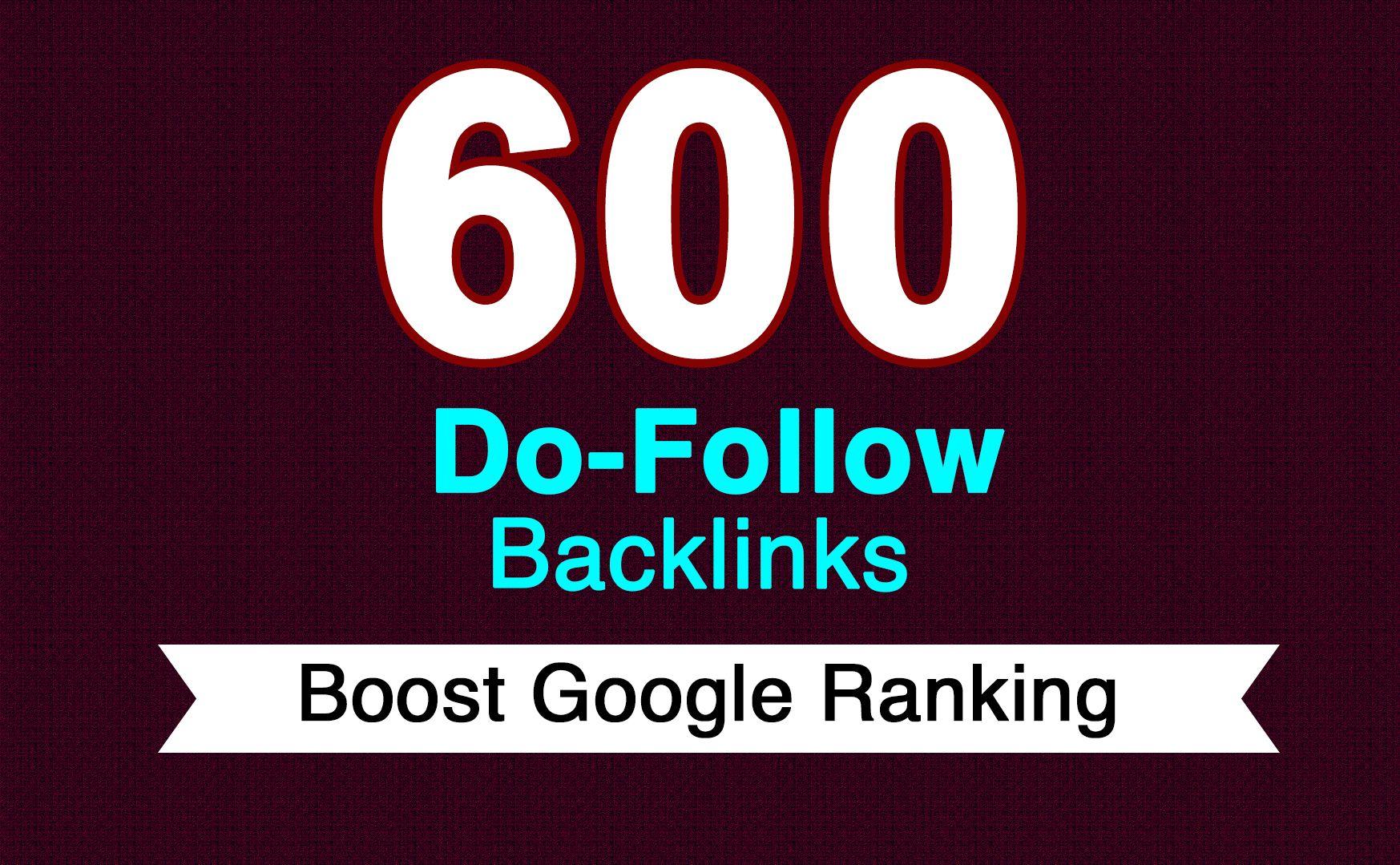 i will Provide 600+ Dofollow backlinks High authority