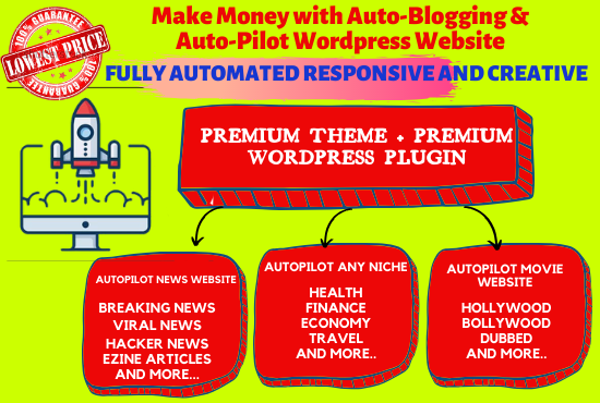 I will give you Autoblogging and Autopilot wordpress ...