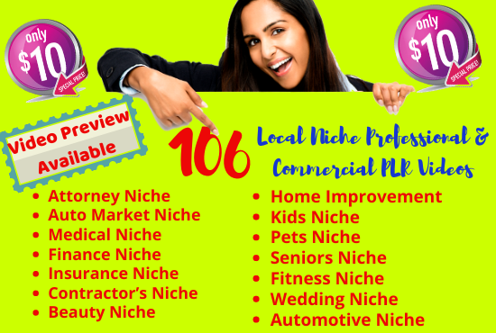 I will give you 106 Local Niche Premade Professional ...