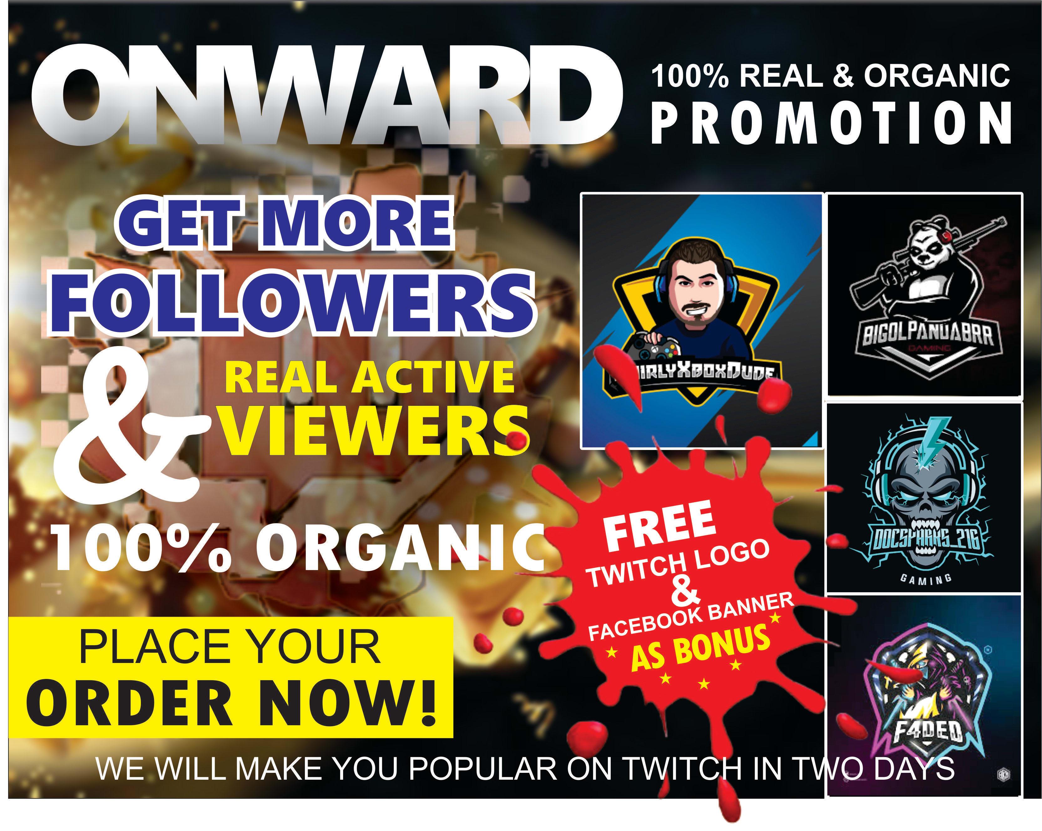 Real And Active promotion for Twitch Channel