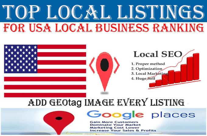 I will do 100 local listings for USA local business r...
