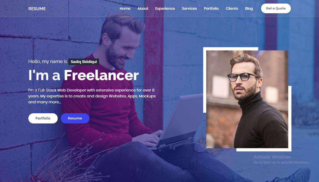 Resume - Responsive Personal Portfolio / CV Template ...