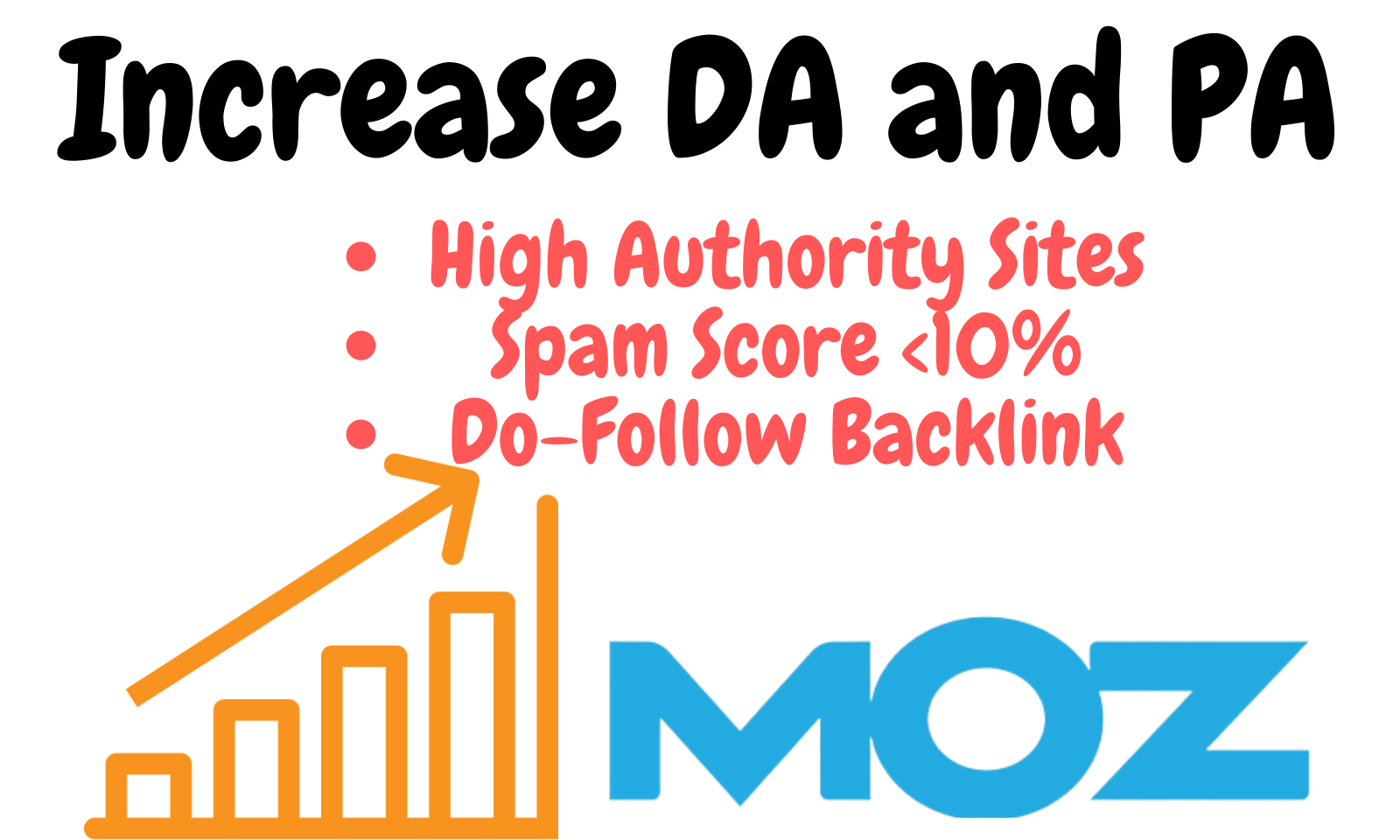 Increase MOZ DA Domain Authority PA Page Authority of...