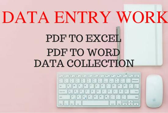 Doing all kind of data entry project.