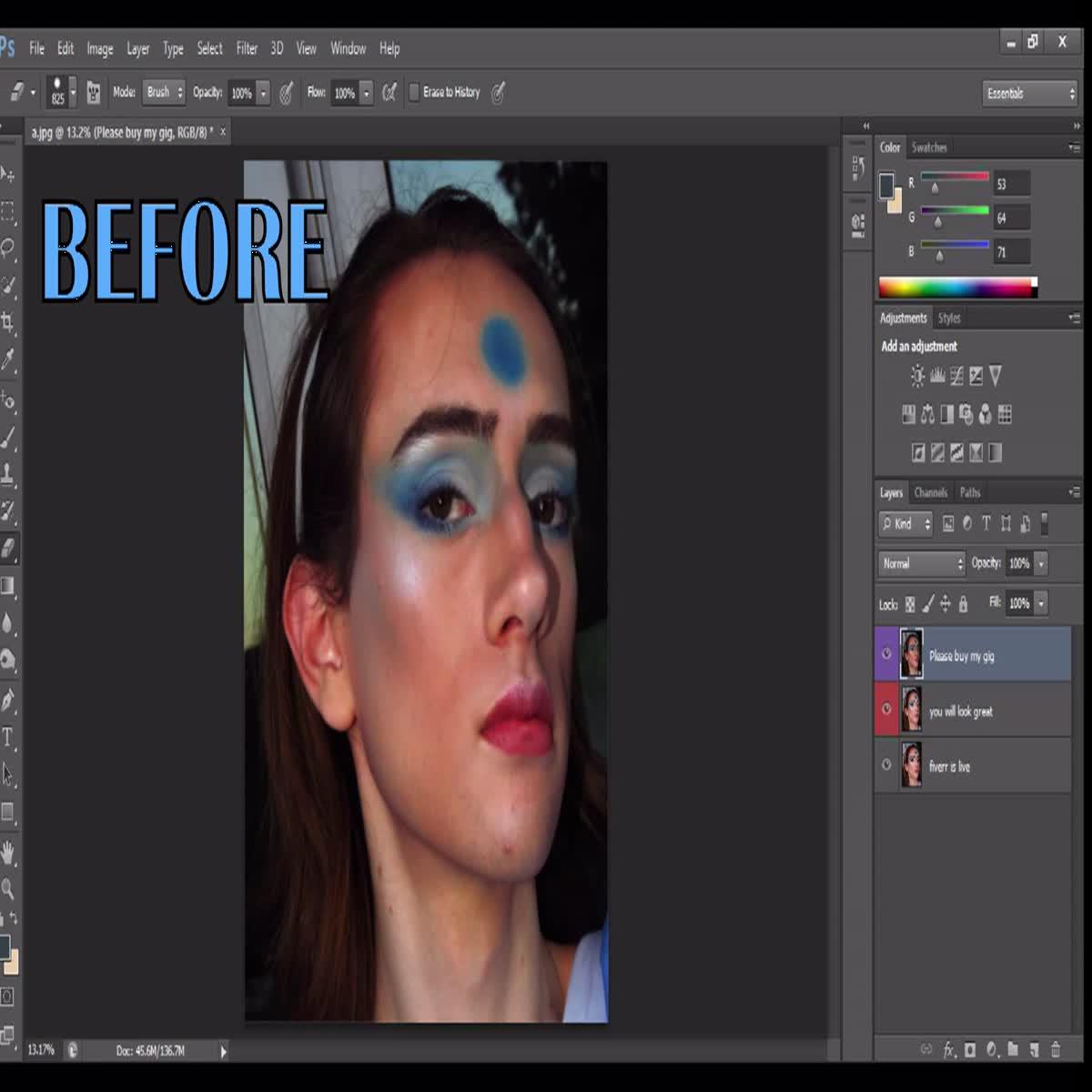 Makeup Editing / Retouching in Photoshop