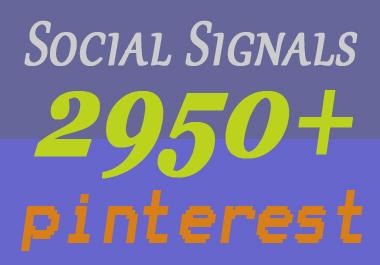Fast TOP Quality 2950+ Pinterest Social Signals to Im...
