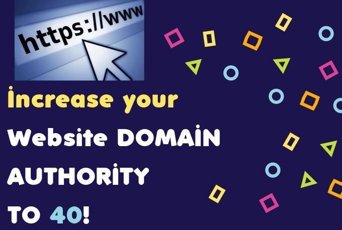 Permanently increase your website domain authority to...