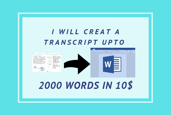 I Can Transcribe Text From PDF Or Image To Word For J...