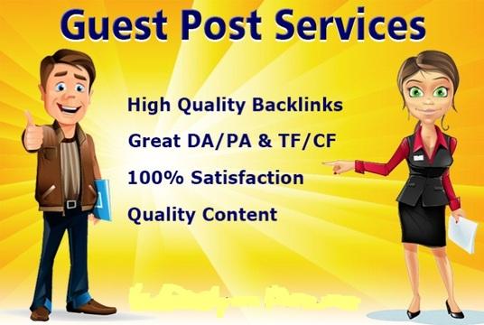 I will publish your 25 guest post on high da pa backl...