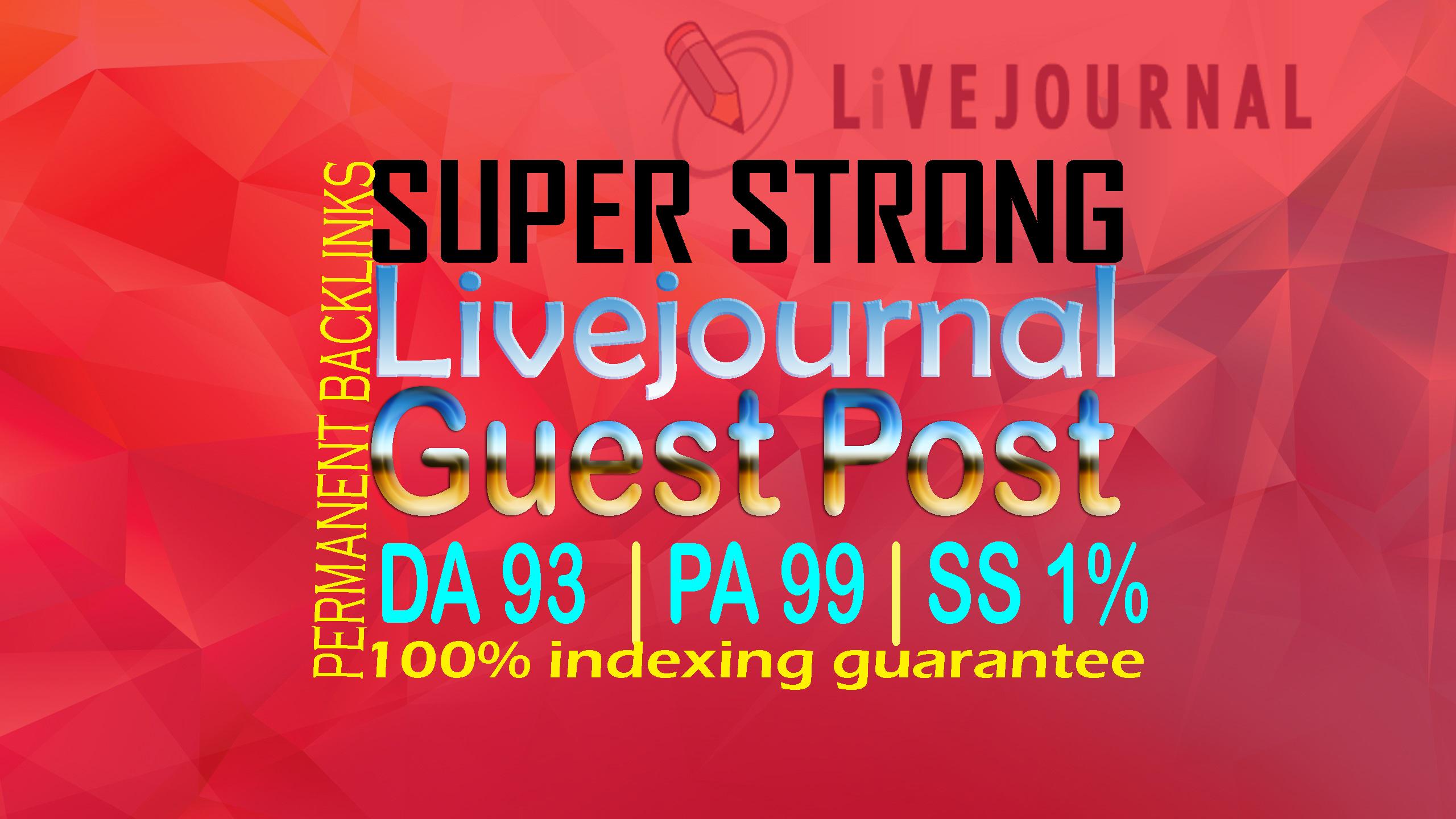 Publish Guest Post On Livejournal High DA 92 and perm...