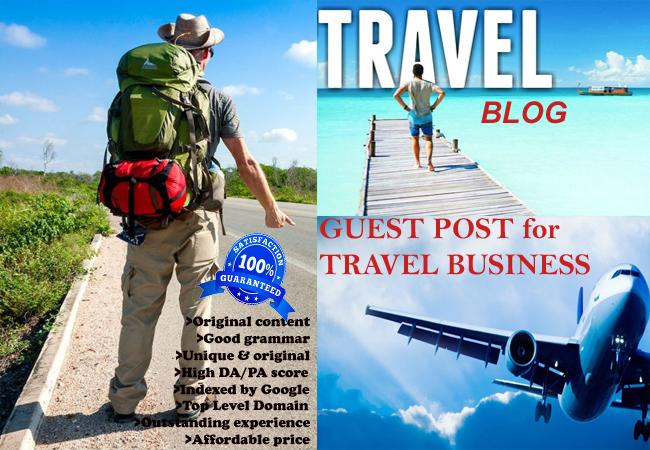 Guest Post Service for Your Travel Business 2xDA45+ P...