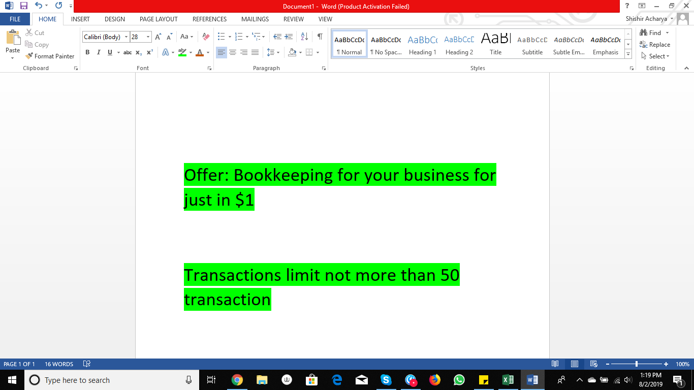 bookkeeping for 50 transactions with delivery 24 hour...